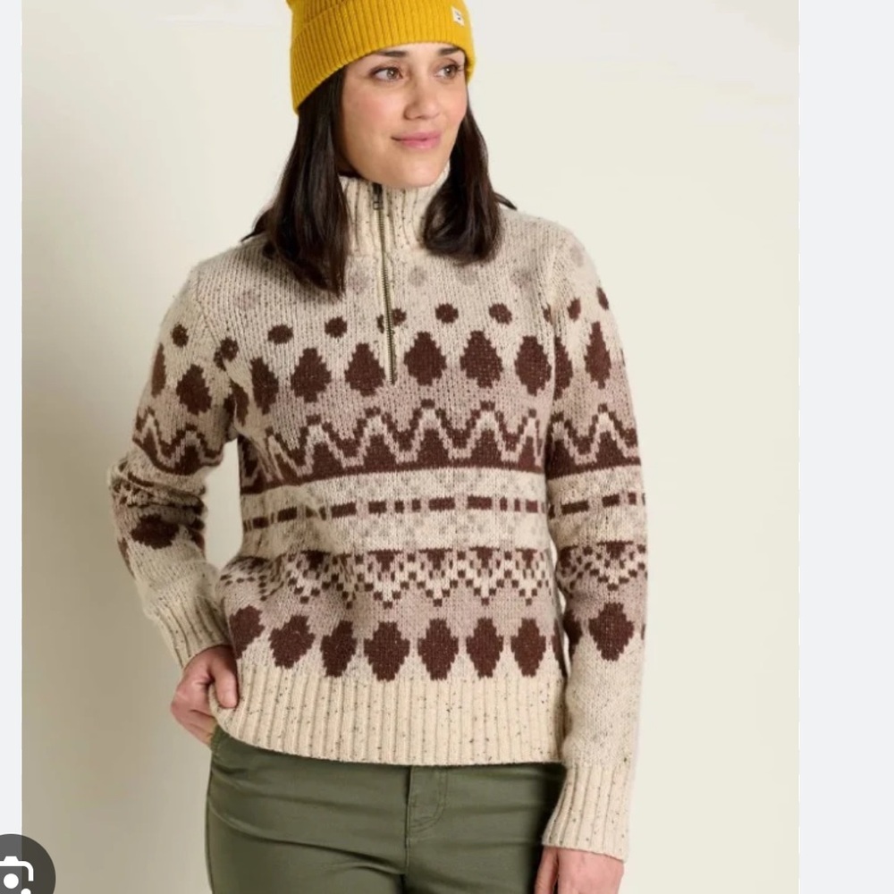 NWT Toad & Co Wild Quarter Zip Sweater